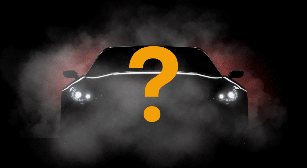 Car silhouette with question mark